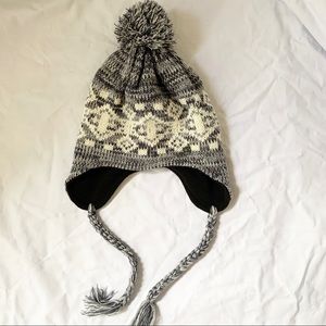 Eastern Mountain Sports Fleece Lined Pom Tassle Beanie